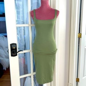 Zara midi green bodycon dress